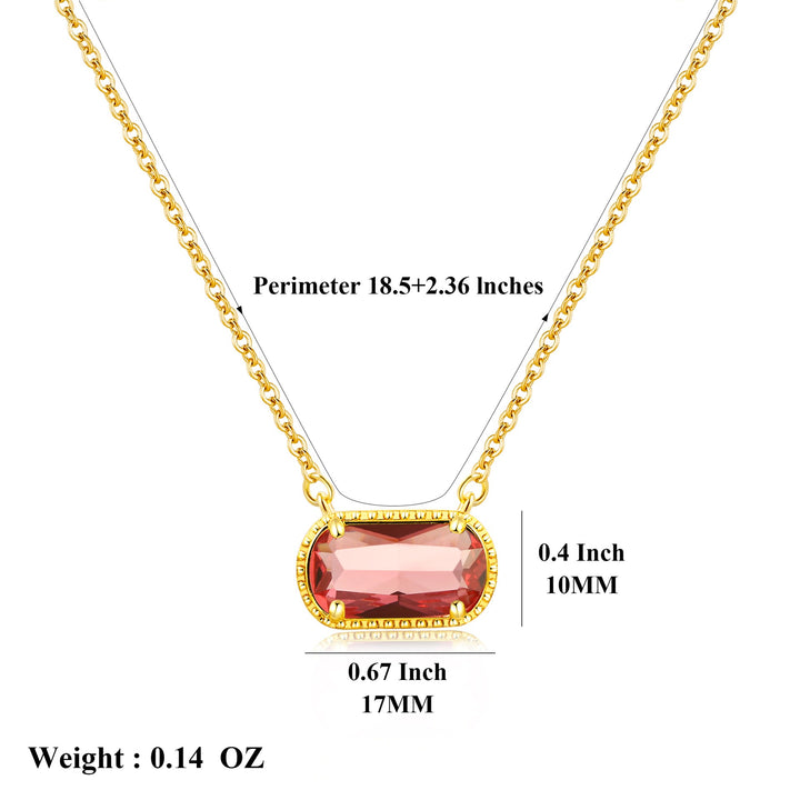 December Birthstone 18K Gold-Plated Necklace - Multi-Color Oval Gemstone Choker