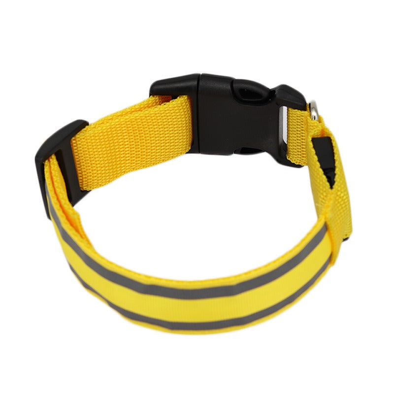 Pet LED Safety Collar Rechargeable/Battery Dual Options Multi-Color 3-Mode Night Anti-Lost Collar
