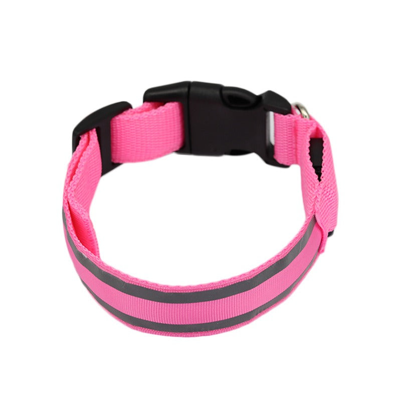Pet LED Safety Collar Rechargeable/Battery Dual Options Multi-Color 3-Mode Night Anti-Lost Collar