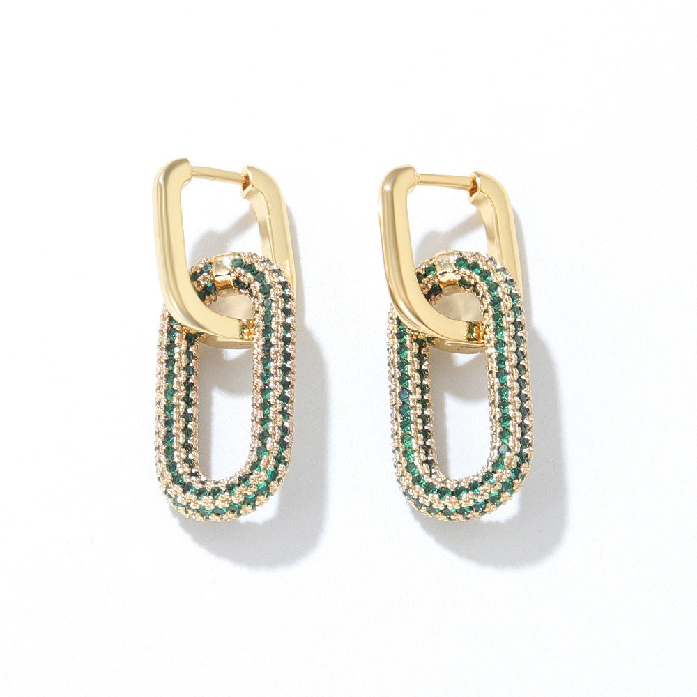 Multi-Category Multi-Diamond Color Light Luxury Chain Jewelry Set