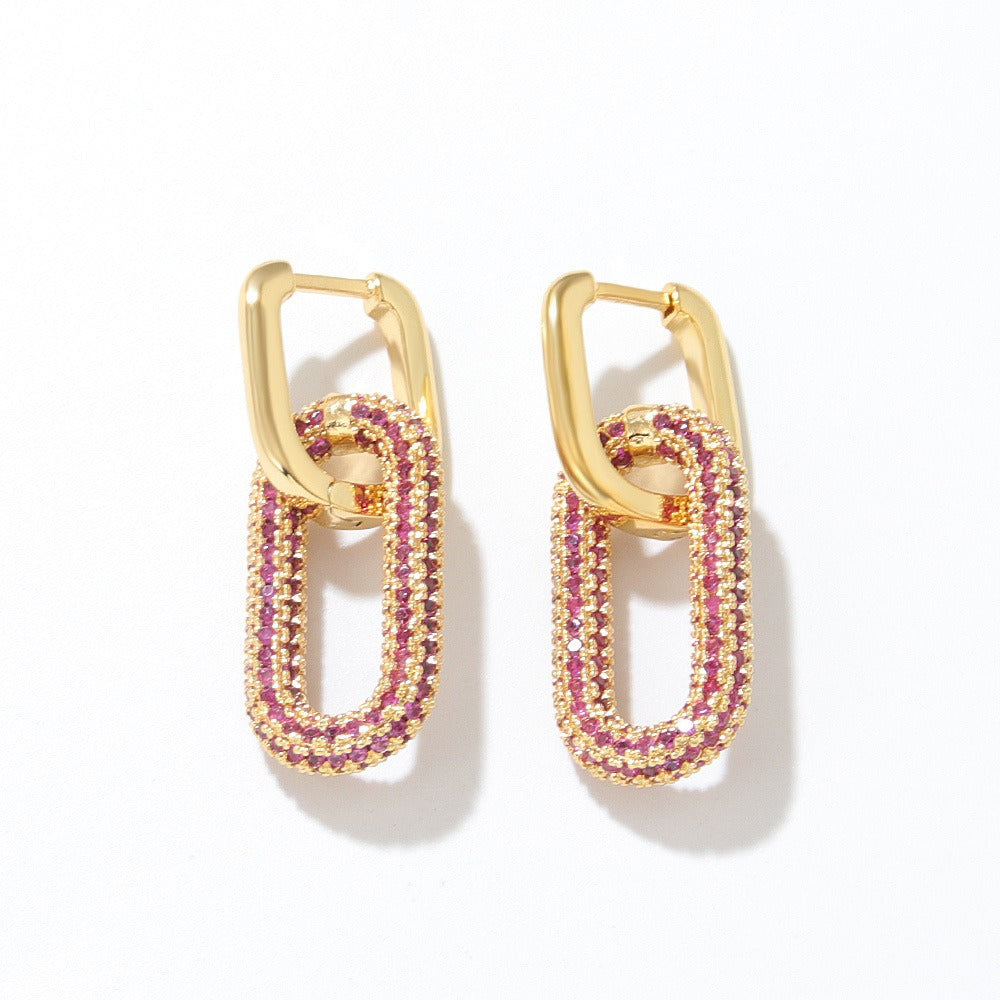 Multi-Category Multi-Diamond Color Light Luxury Chain Jewelry Set