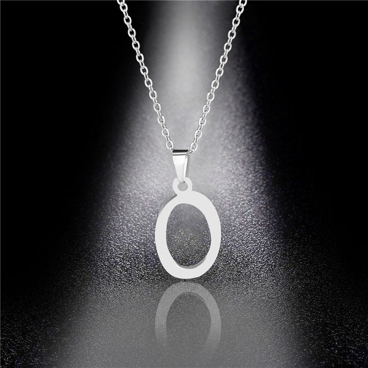 26 Letters Optional Minimalist Silver Necklace - Unisex Personalized Custom Initial Name Accessory