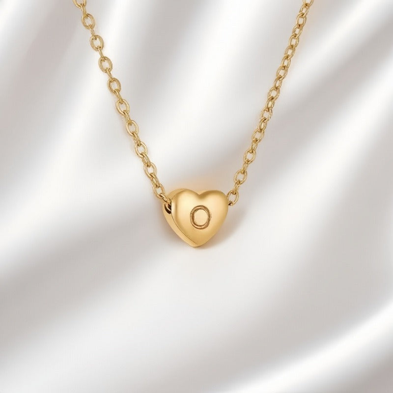 26 Letters Optional Heart Necklace - Women's Light Luxury Romantic Heart-Shaped Letter Accessory