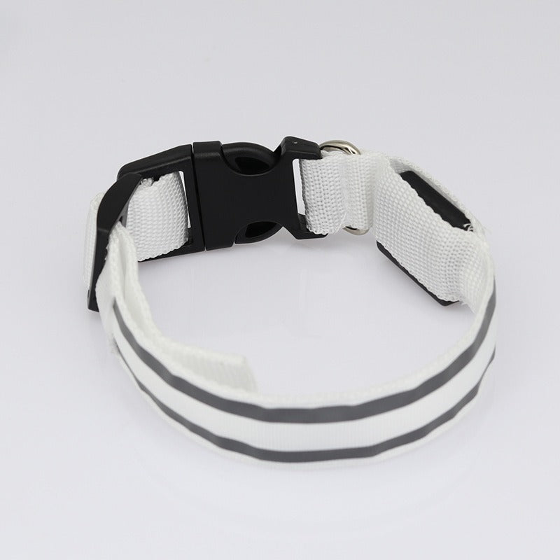 Pet LED Safety Collar Rechargeable/Battery Dual Options Multi-Color 3-Mode Night Anti-Lost Collar