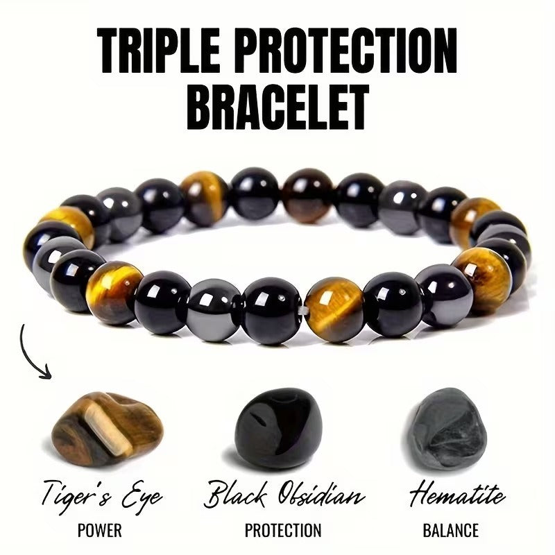 Crystal Energy Bracelet - Natural Gemstone Luck Bracelet European & American Niche Healing-Style Jewelry