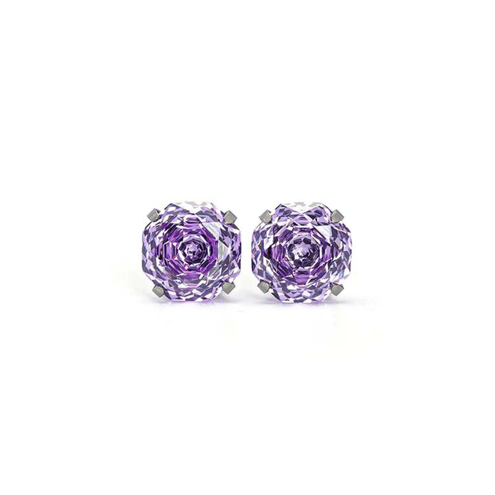 Colorful Gemstone Solitaire Earrings