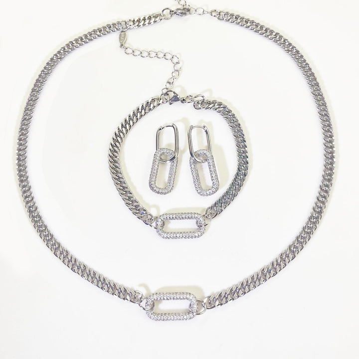 Multi-Category Multi-Diamond Color Light Luxury Chain Jewelry Set