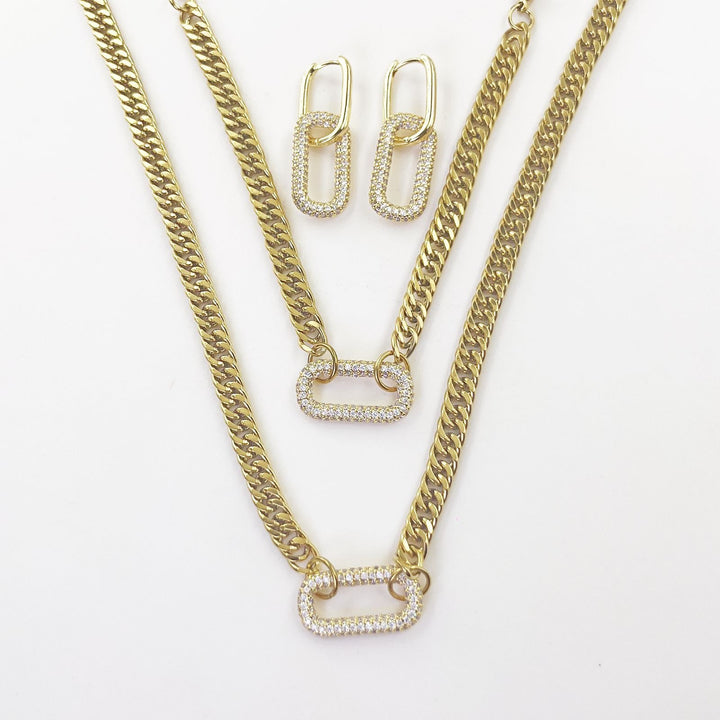 Multi-Category Multi-Diamond Color Light Luxury Chain Jewelry Set