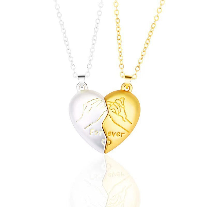Couple Magnetic Love Hand-Holding Necklace - Multi-Color Unisex Eternal Love Accessory