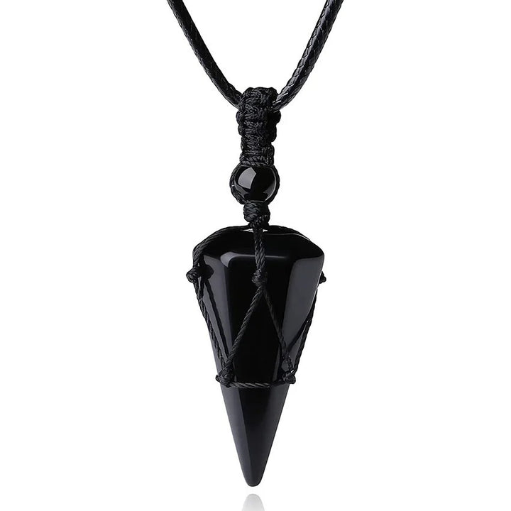 Multi-Style Obsidian Energy Necklace - Men's Personalized Mystical Spiritual Accessory