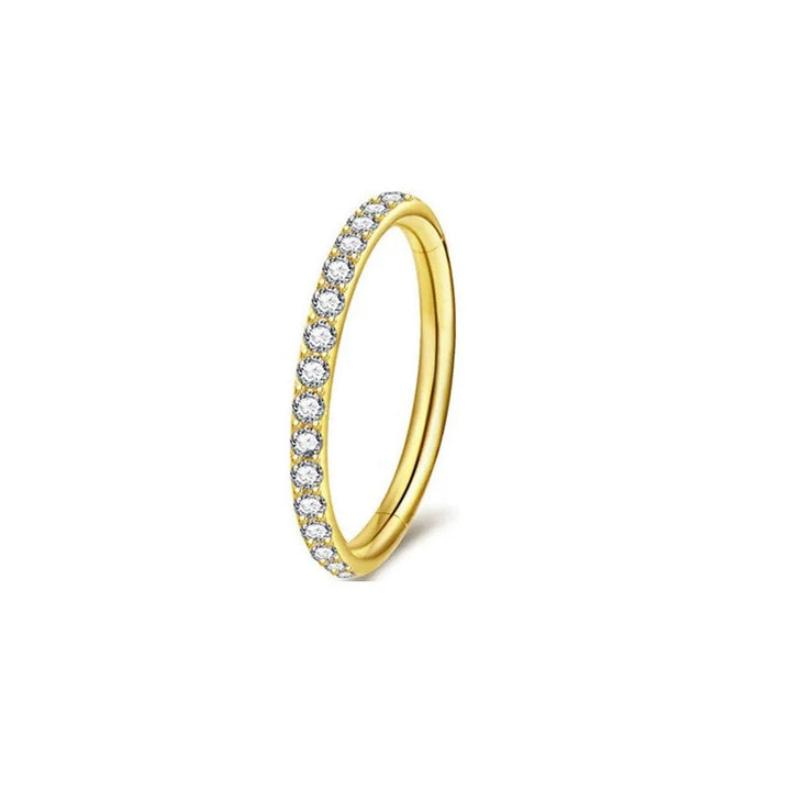 Multi-Color Paved Diamond Circular Multi-Purpose Earring/Nose Ring S925 Silver High-End Piercing Jewelry