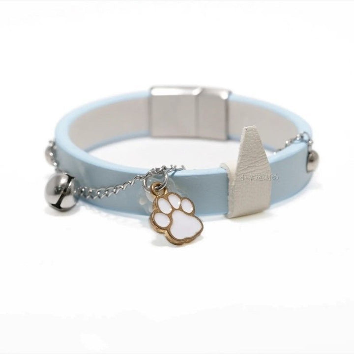 Multi-Color Cat Paw Bell Leather Bracelet - Light Luxury Cute Niche Bracelet