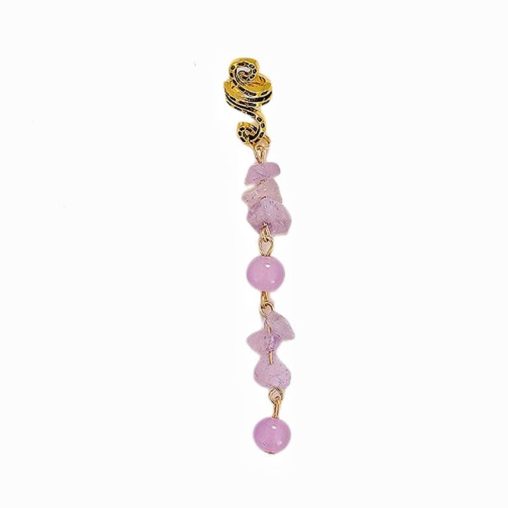 18K Gold Snake Color Crystal Spiral Hair Clips - Natural Crystal Braided Hair Accessories European