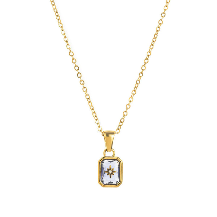 12-Month Birthstone Exclusive Necklace - 18K Gold-Plated Month-Corresponding Clavicle Chain
