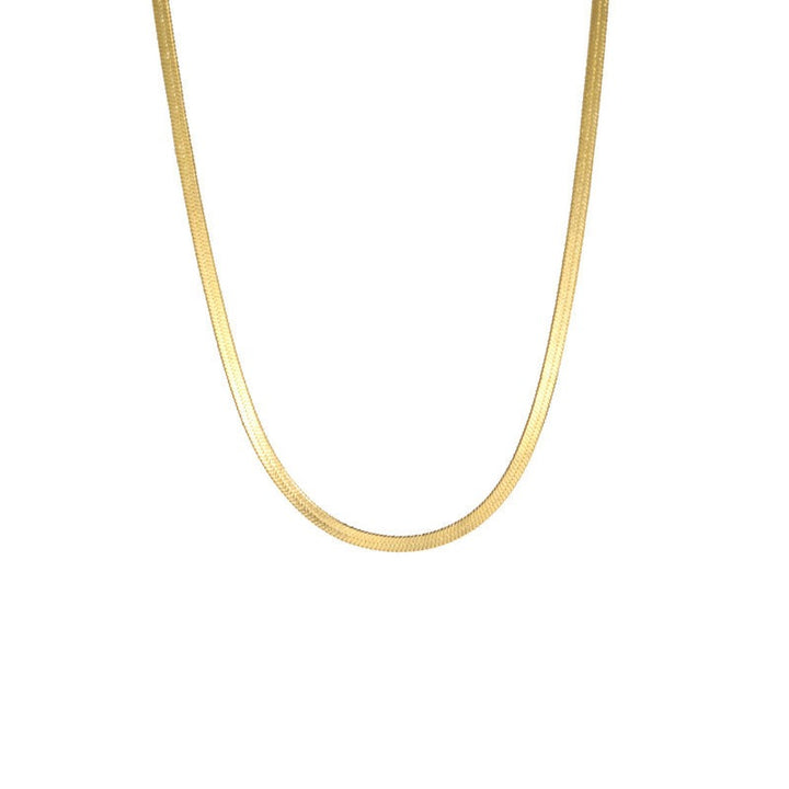 18K Gold Light Luxury Stackable Choker European Multi-Size Dual-Color Snake Chain Necklace