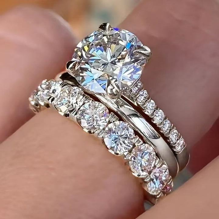 Eternal Promise Ring | 18K Gold Diamond Ring (Two Colors Available)