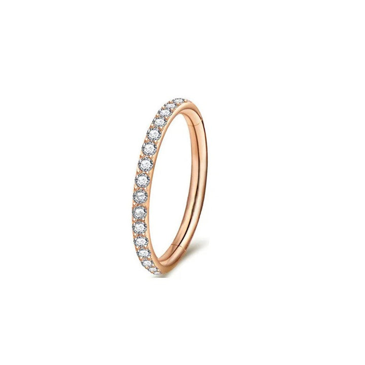 Multi-Color Paved Diamond Circular Multi-Purpose Earring/Nose Ring S925 Silver High-End Piercing Jewelry