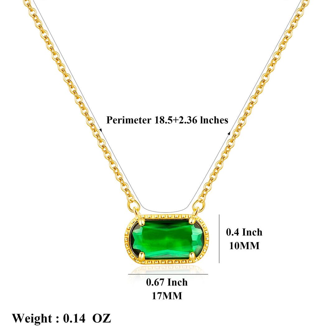 December Birthstone 18K Gold-Plated Necklace - Multi-Color Oval Gemstone Choker