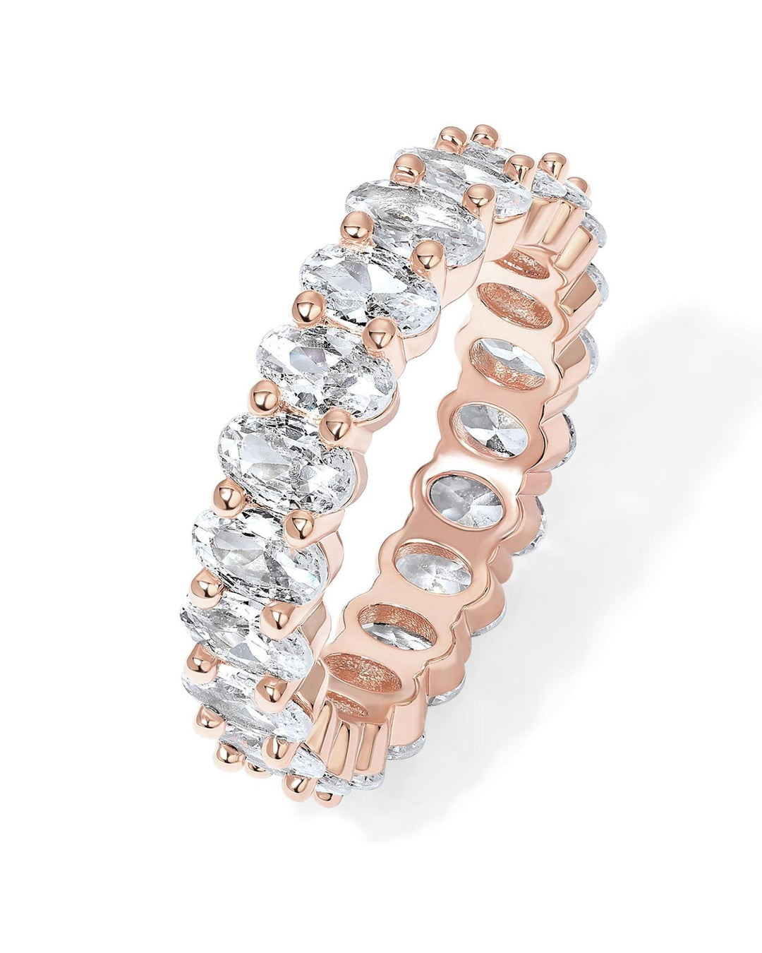 Oval Glow Full Band Multi-Tone Oval-Cut Paved Ring