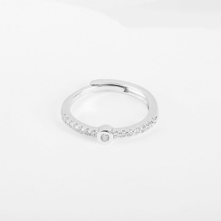 26 Letters Optional Diamond-Encrusted Ring - Gold/Silver Two-Color Women's Light Luxury Minimalist Personalized Accessory