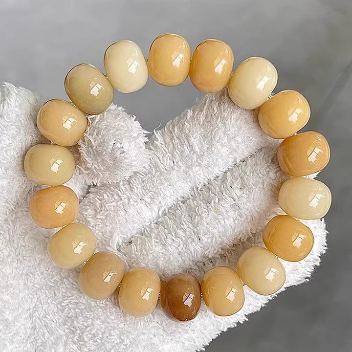 Multi-Color Natural Crystal Barrel Bead Bracelet - Oriental Zen Personalized Bracelet, Unisex Energy Accessory