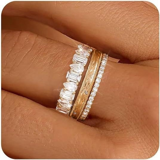 18K Gold / 18K White Gold Minimal Stacking Ring Collection | Everyday Essential