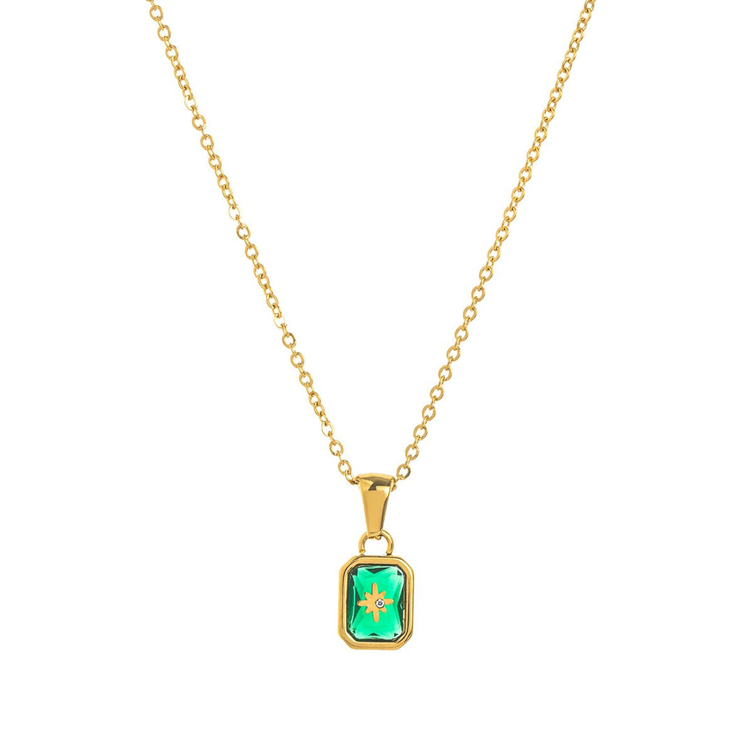 12-Month Birthstone Exclusive Necklace - 18K Gold-Plated Month-Corresponding Clavicle Chain