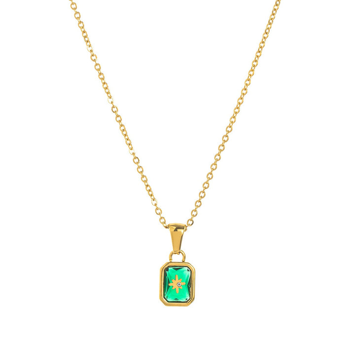 12-Month Birthstone Exclusive Necklace - 18K Gold-Plated Month-Corresponding Clavicle Chain