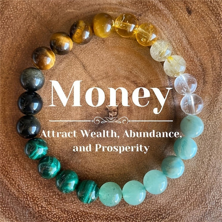Multi-Functional Natural Crystal Bracelet Series - Over 30 Styles of Energy Stone Bracelets for Wealth Attraction, Calming, Protection, Anxiety Relief - Personalized Spiritual Accessories