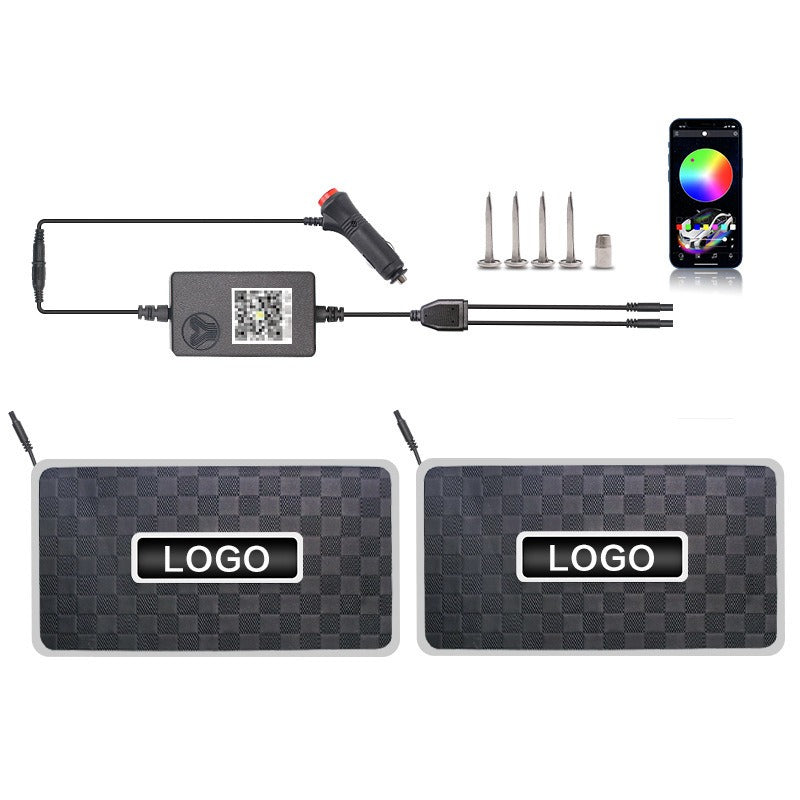 Custom LED Logo & Name Car Footwell Mat
