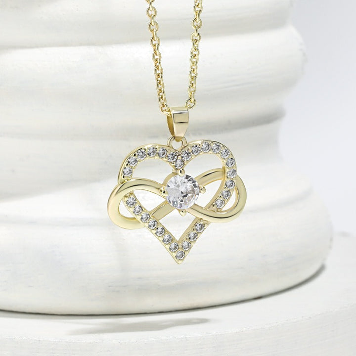 18K Gold Plated Infinity Heart Pendant Necklace | Symbol of Eternal Love