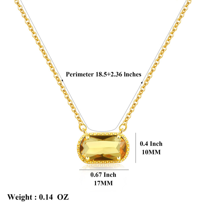 December Birthstone 18K Gold-Plated Necklace - Multi-Color Oval Gemstone Choker