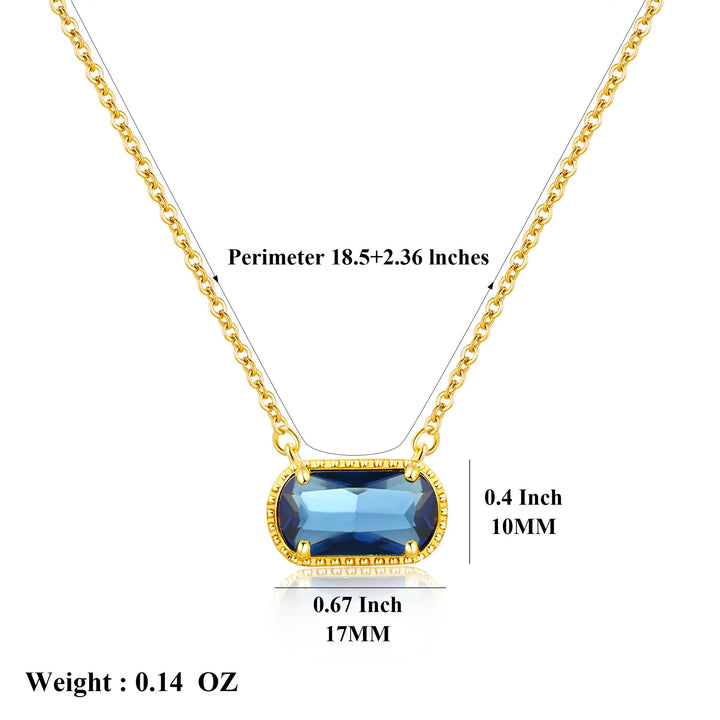 December Birthstone 18K Gold-Plated Necklace - Multi-Color Oval Gemstone Choker