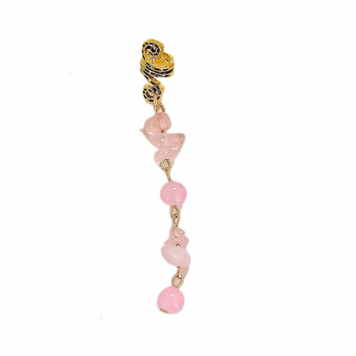 18K Gold Snake Color Crystal Spiral Hair Clips - Natural Crystal Braided Hair Accessories European