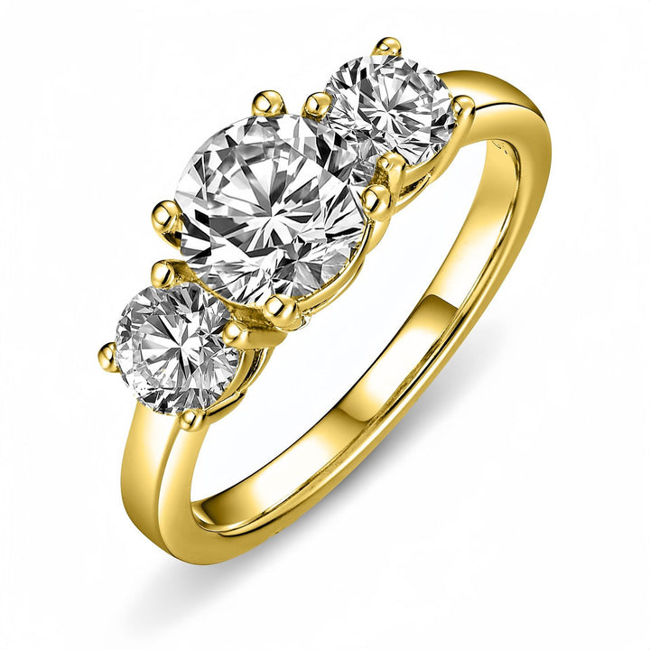 18K Gold / 18K White Gold Eternity Ring Classic Round-Cut Multi-Stone Design