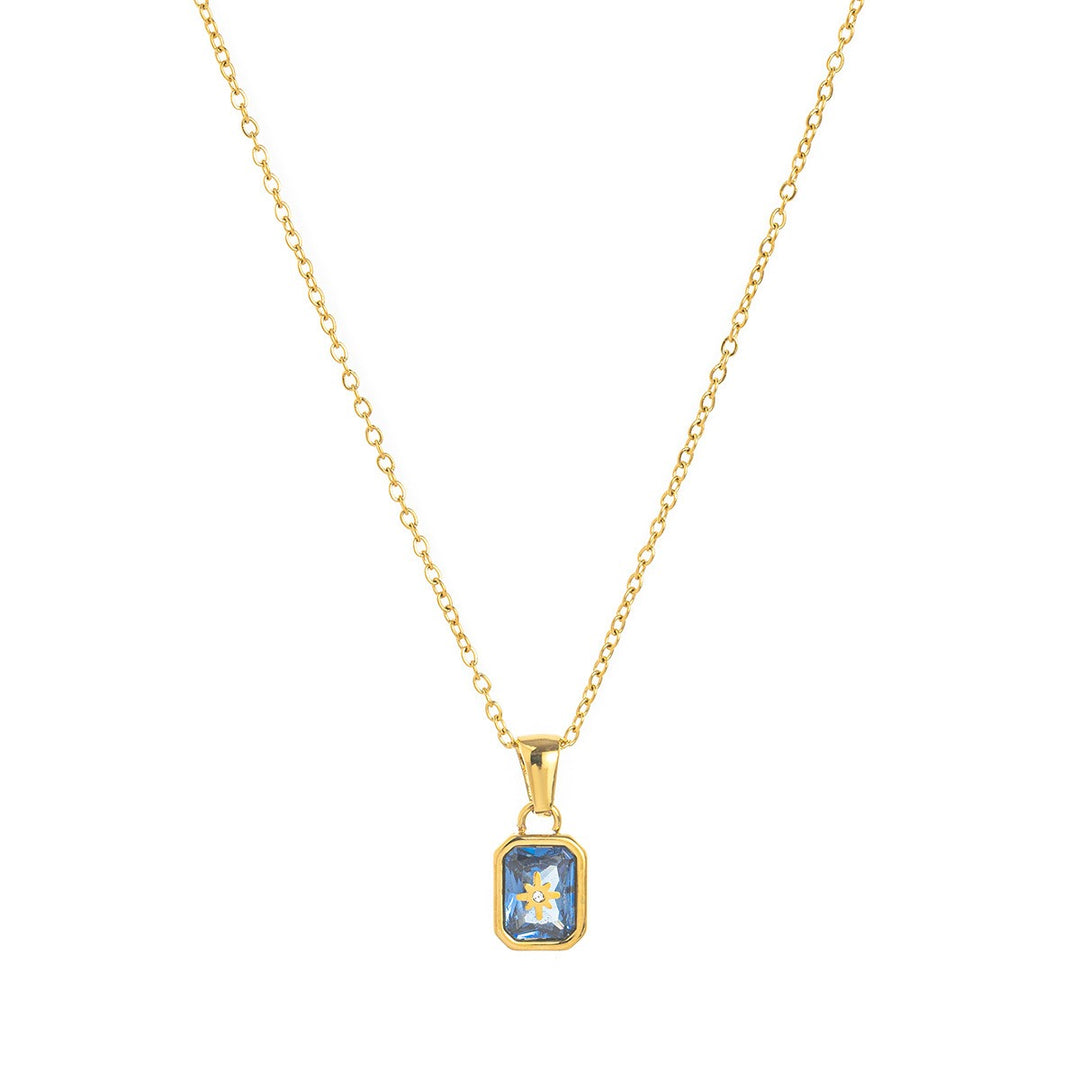 12-Month Birthstone Exclusive Necklace - 18K Gold-Plated Month-Corresponding Clavicle Chain