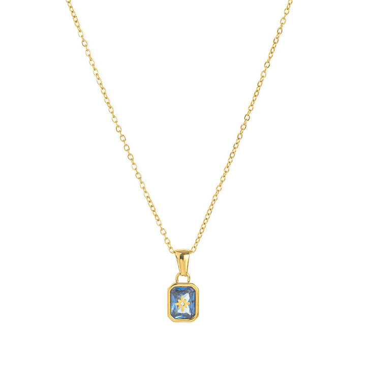 12-Month Birthstone Exclusive Necklace - 18K Gold-Plated Month-Corresponding Clavicle Chain