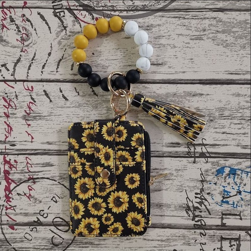 Multi-Style Leather Card Holder + Silicone Bead Tassel Charm - Light Luxury Portable Coin Purse